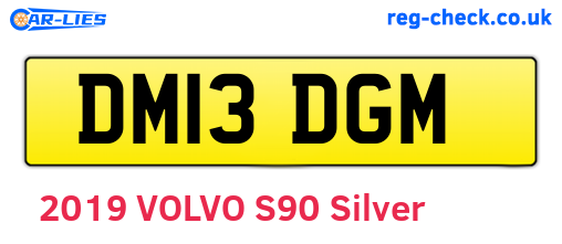 DM13DGM are the vehicle registration plates.