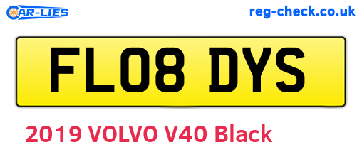FL08DYS are the vehicle registration plates.