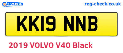 KK19NNB are the vehicle registration plates.
