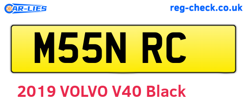 M55NRC are the vehicle registration plates.