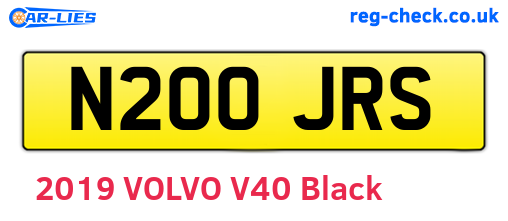 N200JRS are the vehicle registration plates.