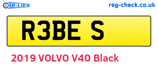 R3BES are the vehicle registration plates.