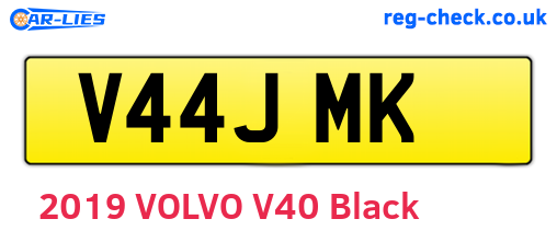 V44JMK are the vehicle registration plates.