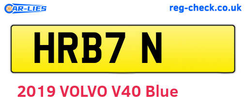 HRB7N are the vehicle registration plates.