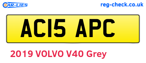AC15APC are the vehicle registration plates.