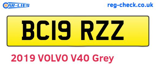 BC19RZZ are the vehicle registration plates.