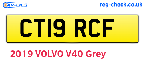 CT19RCF are the vehicle registration plates.