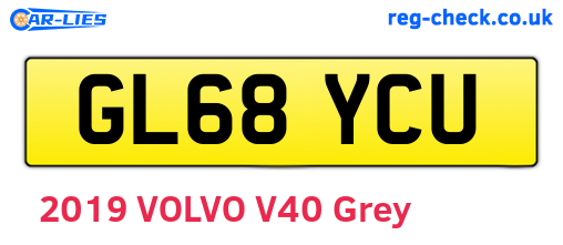 GL68YCU are the vehicle registration plates.