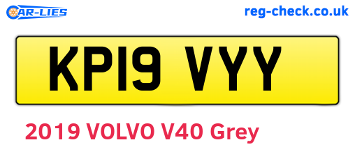 KP19VYY are the vehicle registration plates.