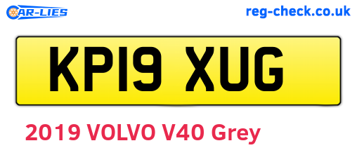 KP19XUG are the vehicle registration plates.