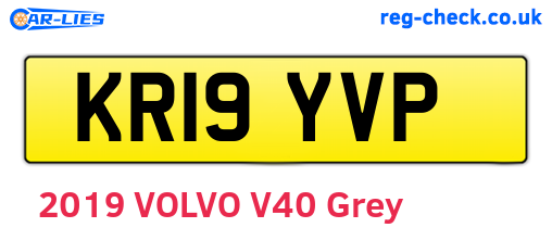 KR19YVP are the vehicle registration plates.