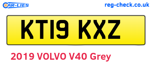 KT19KXZ are the vehicle registration plates.