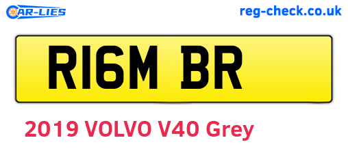 R16MBR are the vehicle registration plates.