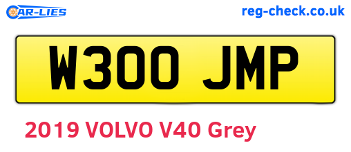 W300JMP are the vehicle registration plates.