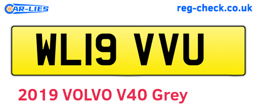 WL19VVU are the vehicle registration plates.