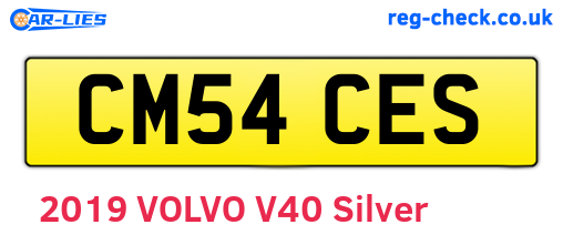 CM54CES are the vehicle registration plates.