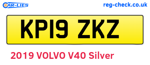KP19ZKZ are the vehicle registration plates.