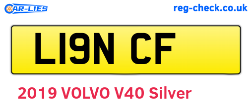 L19NCF are the vehicle registration plates.