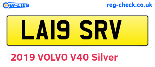 LA19SRV are the vehicle registration plates.