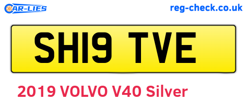 SH19TVE are the vehicle registration plates.