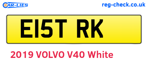 E15TRK are the vehicle registration plates.