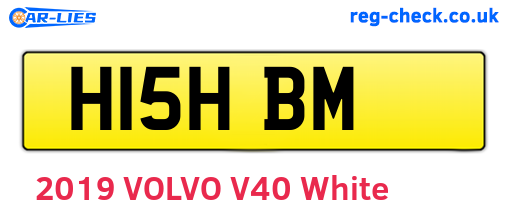H15HBM are the vehicle registration plates.