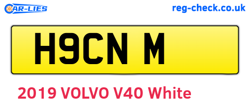 H9CNM are the vehicle registration plates.