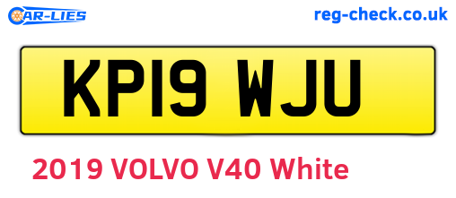 KP19WJU are the vehicle registration plates.