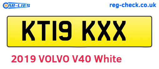 KT19KXX are the vehicle registration plates.