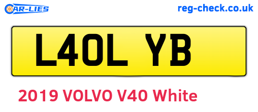 L40LYB are the vehicle registration plates.