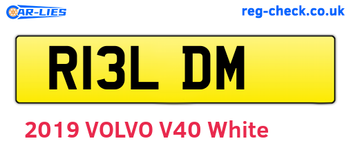R13LDM are the vehicle registration plates.