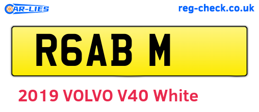 R6ABM are the vehicle registration plates.