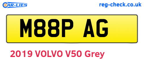 M88PAG are the vehicle registration plates.