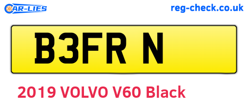 B3FRN are the vehicle registration plates.