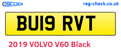 BU19RVT are the vehicle registration plates.