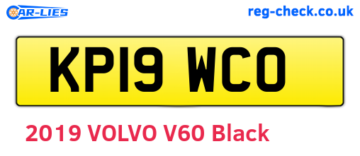 KP19WCO are the vehicle registration plates.