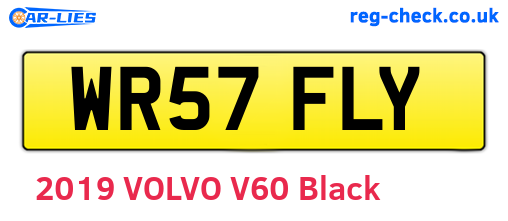 WR57FLY are the vehicle registration plates.