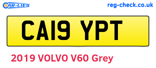 CA19YPT are the vehicle registration plates.