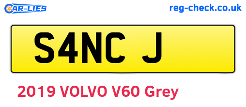 S4NCJ are the vehicle registration plates.