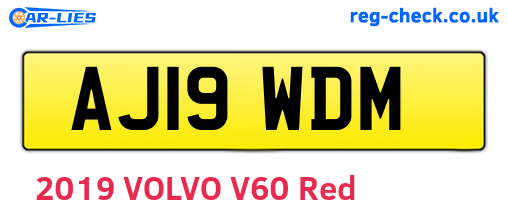 AJ19WDM are the vehicle registration plates.