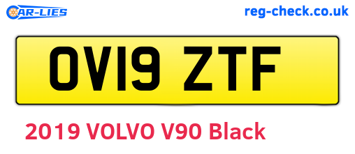 OV19ZTF are the vehicle registration plates.