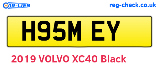 H95MEY are the vehicle registration plates.