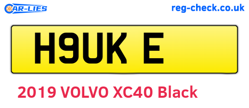 H9UKE are the vehicle registration plates.