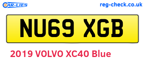 NU69XGB are the vehicle registration plates.