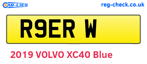 R9ERW are the vehicle registration plates.