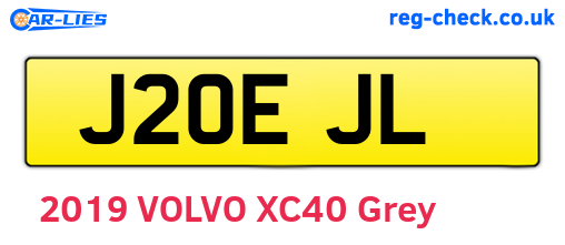 J20EJL are the vehicle registration plates.