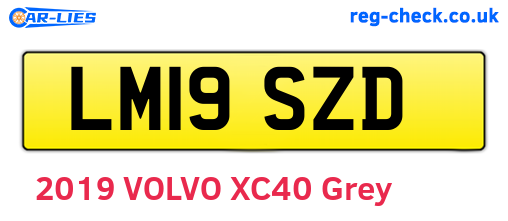 LM19SZD are the vehicle registration plates.