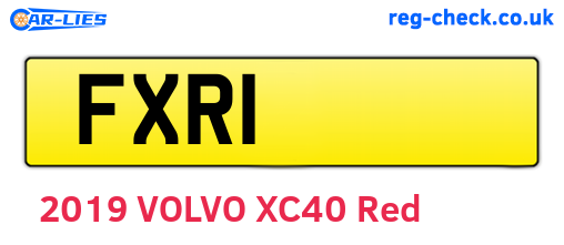 FXR1 are the vehicle registration plates.