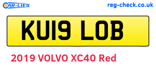 KU19LOB are the vehicle registration plates.