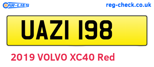 UAZ1198 are the vehicle registration plates.